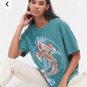 Koi fish overdyed t-shirt dress
